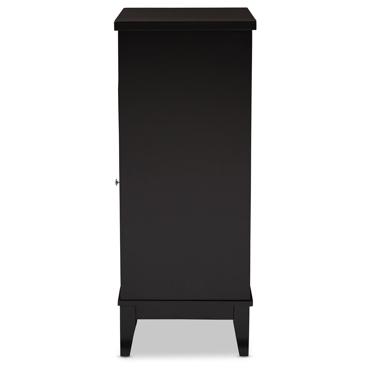 Modern Wood Dry Bar and Wine Cabinet, Dark Brown L889