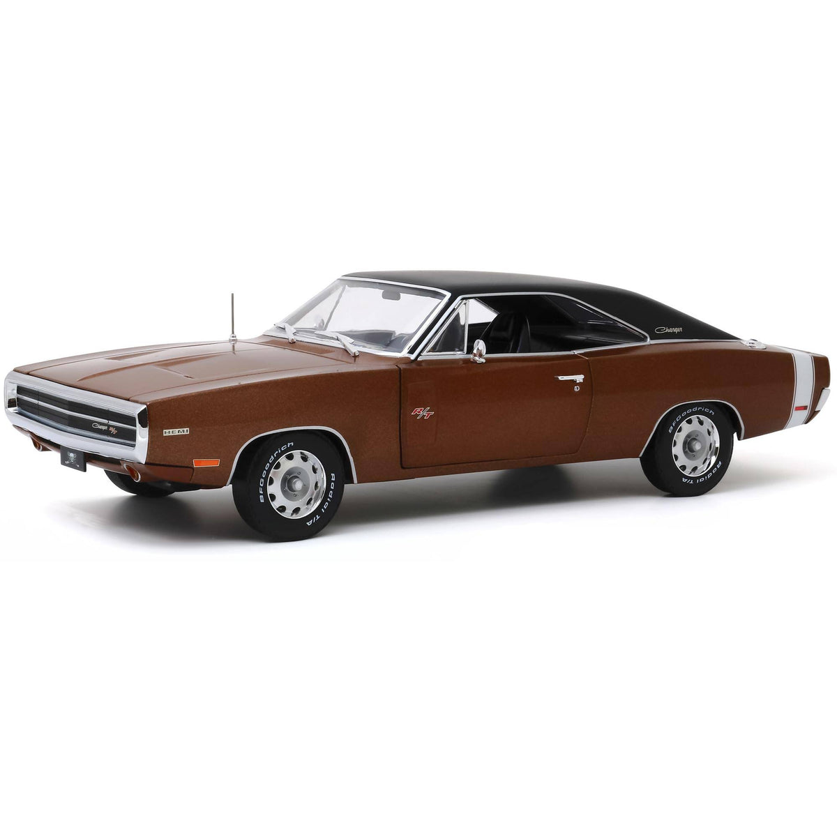 1/18 Diecast Model Car 1970 Dodge Charger R/T Dark Burnt Orange Metallic V332643