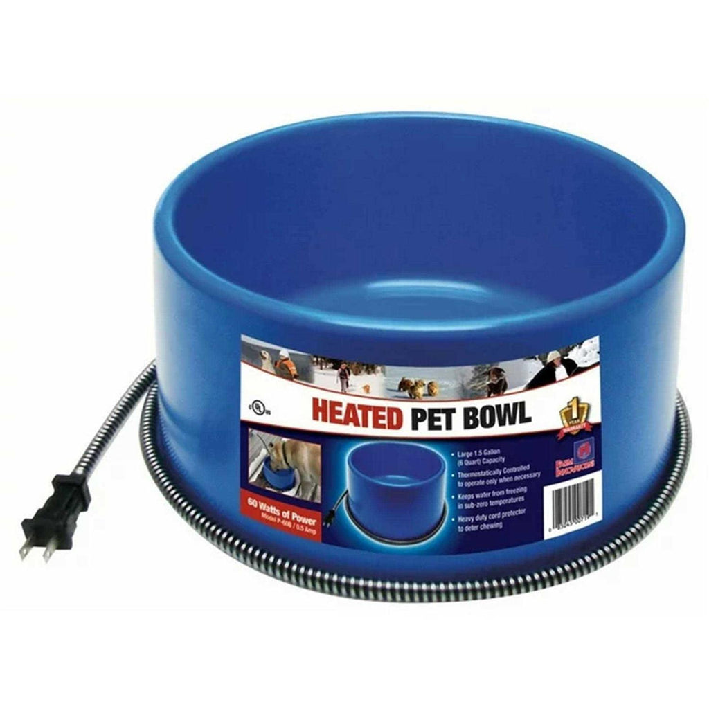 Farm Innovators 6 Qt. Round Heated Plastic Pet Bowl - Pet Supplies online store