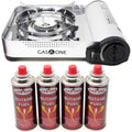 Gasone Premium Camp Stove and Butane Fuel (4-piece Bundle)