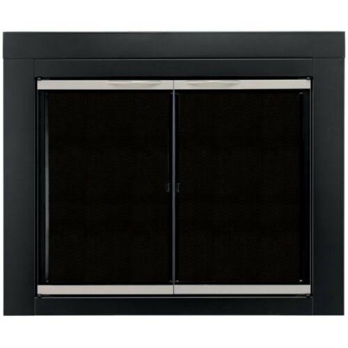Fireplace Glass Door, Black, Small J4053