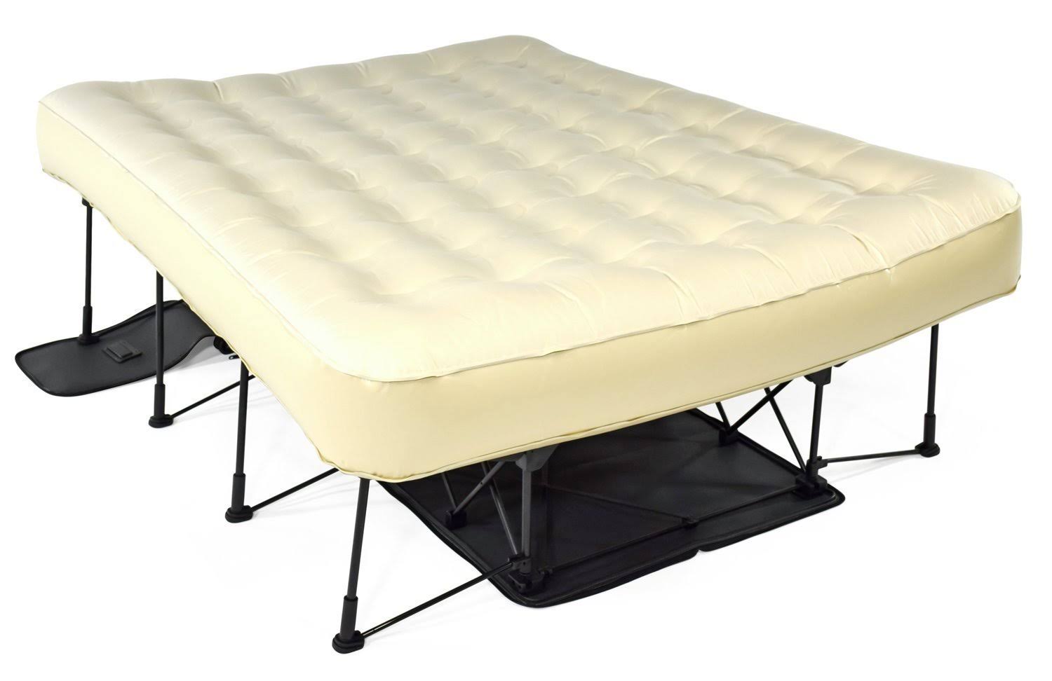Queen Air Mattress with Frame, Self Inflatable, Blow Up Bed M29557