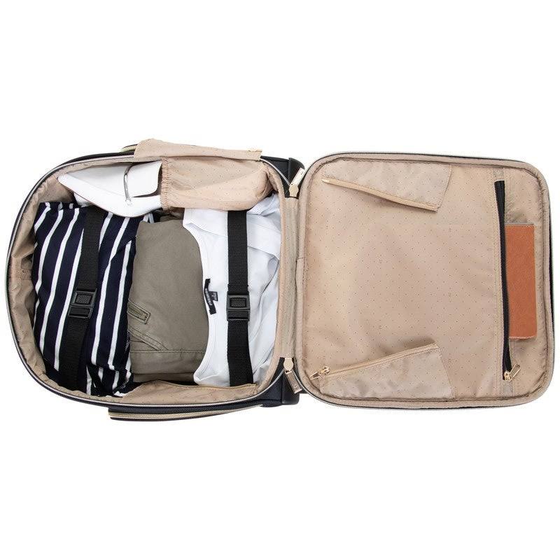 Chevron Quilted 4-Wheel Spinner Carry-On Suitcase T731297