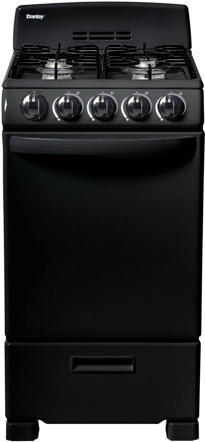 Danby DR202BGLP Propane Gas Range with Broiler Drawer - Freestanding - 2.3 cu ft - Black