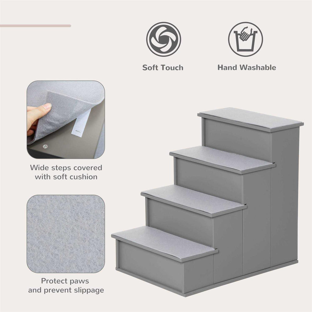 Pet Stairs with Cushioned Removable Covering for Dogs and Cats N74863