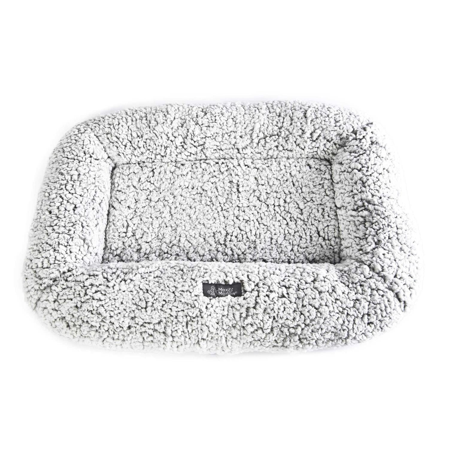 Plush Sherpa Bolstered Crate Mat Dog & Cat Bed D904824