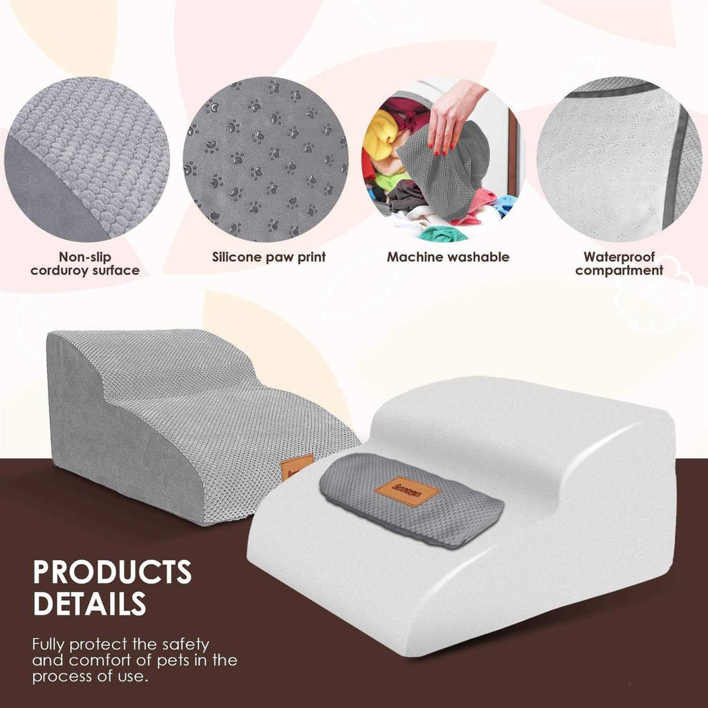 Extended Dog Stairs 2-Step with Waterproof Cover K6955