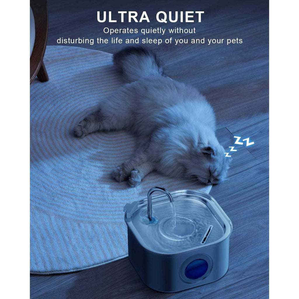 Stainless Steel Pet Water Fountain 3.2L with Transparent Window G24944