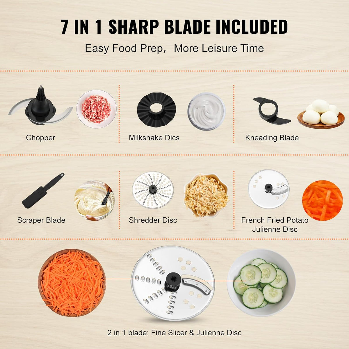 14-Cup Vegetable Chopper, 2-Speed Electric Food Processor J10620