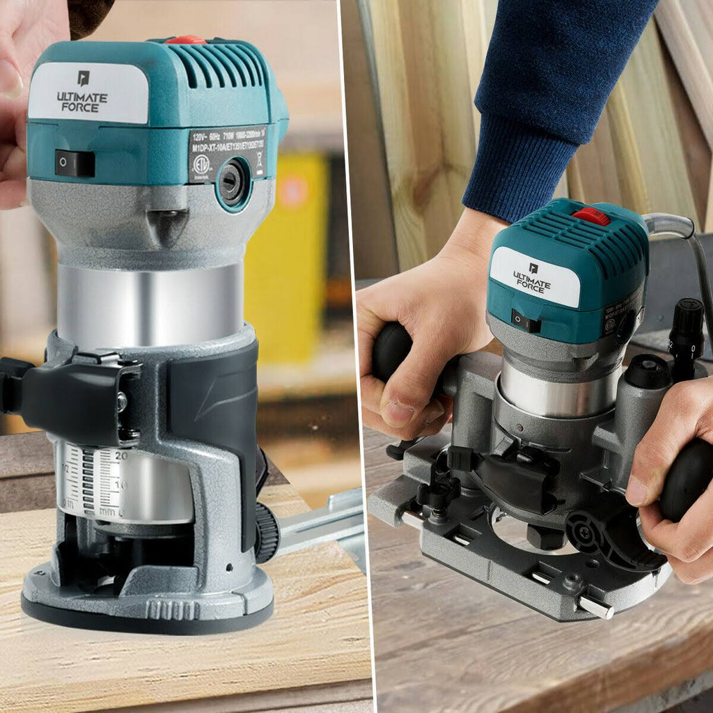 Palm Router Kit Variable Speed Woodworking with Plunge Base Y72729