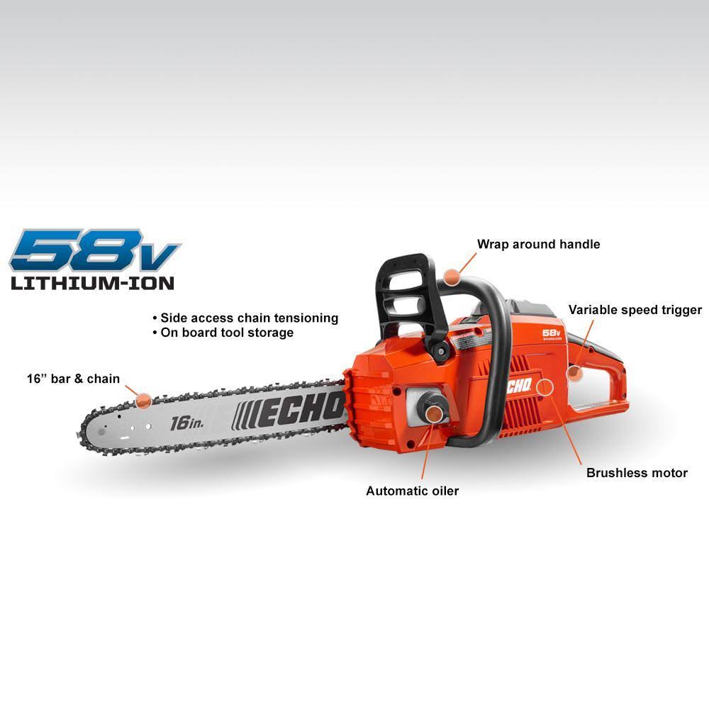 16 in Cordless Chainsaw with Battery and Charger B253383