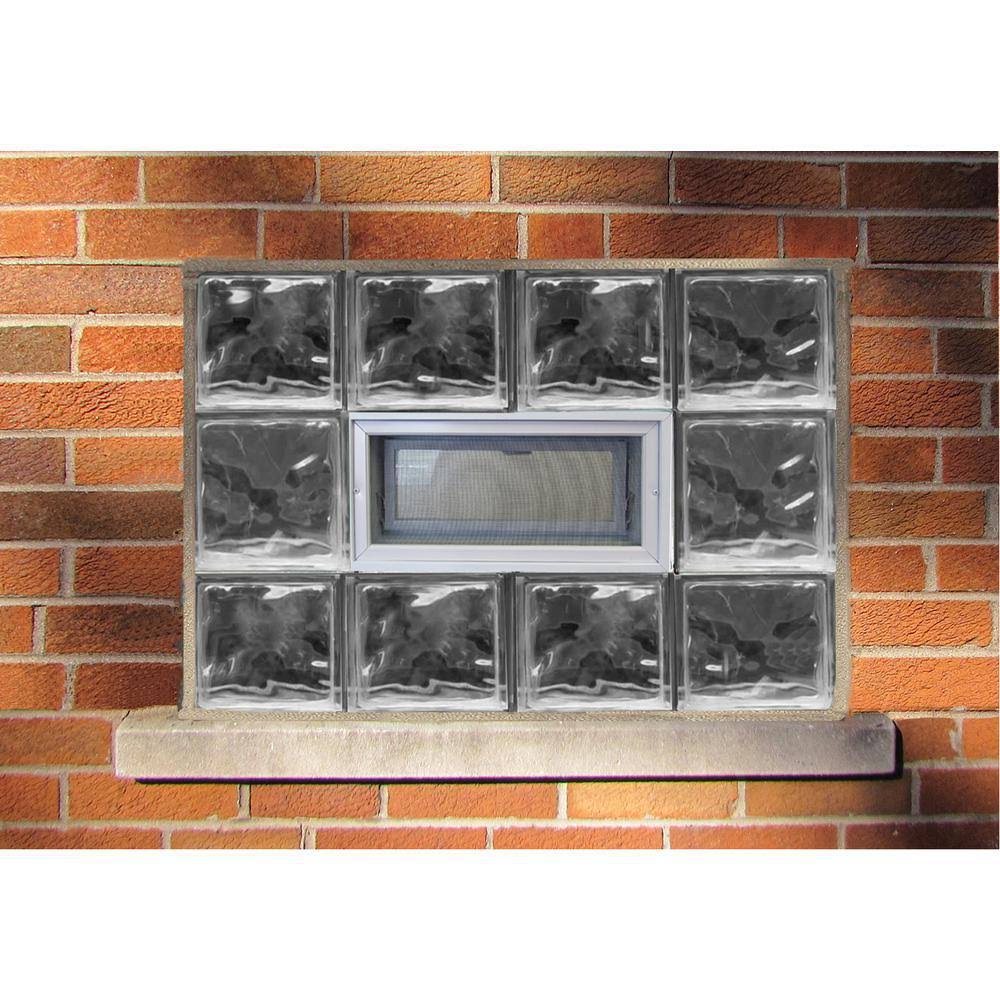 Wave Pattern Glass Block 7.75 in. x 7.75 in. x 3.12 in. (10-Pack) S774032