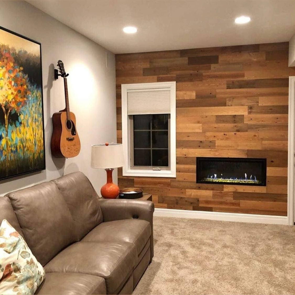Reclaimed Wooden Wall Planks - Peel and Stick - 40 Sq. Ft. I743091
