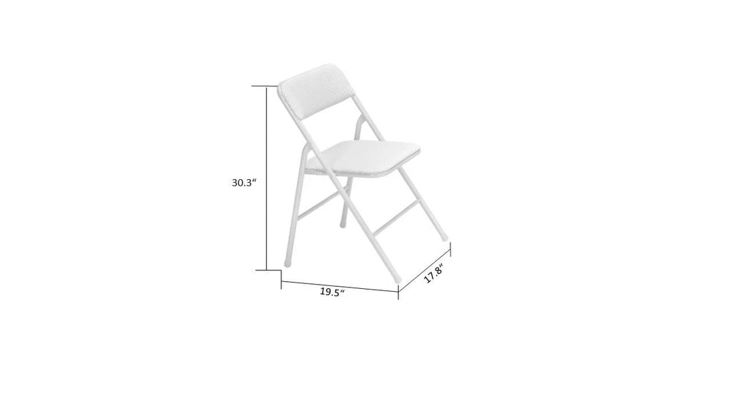 5-Piece Folding Dining Set with Card Table and 4 Fabric Padded Chairs Y9949