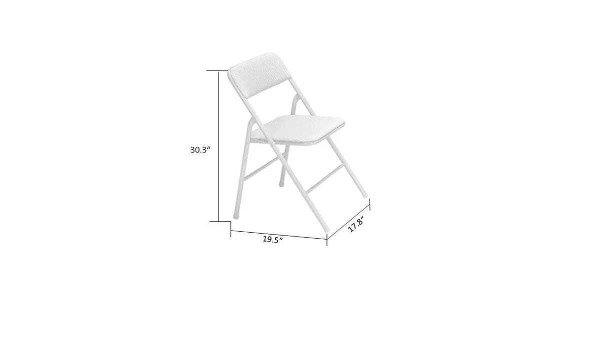 5-Piece Folding Dining Set with Card Table and 4 Fabric Padded Chairs Y9949
