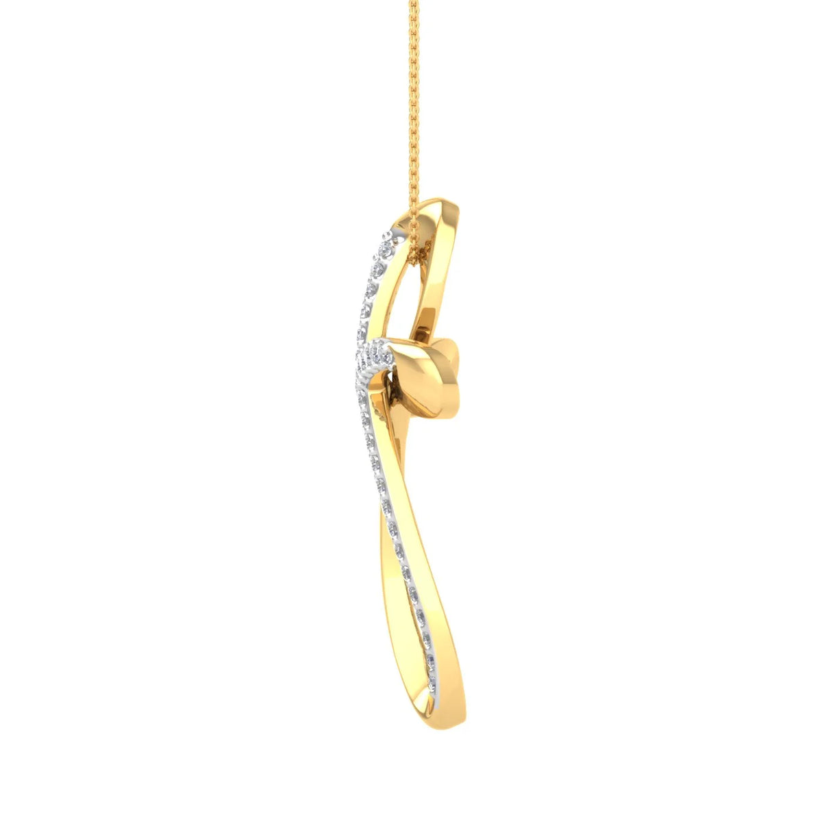 Women's Round Diamond Cross Pendant Necklace T2077