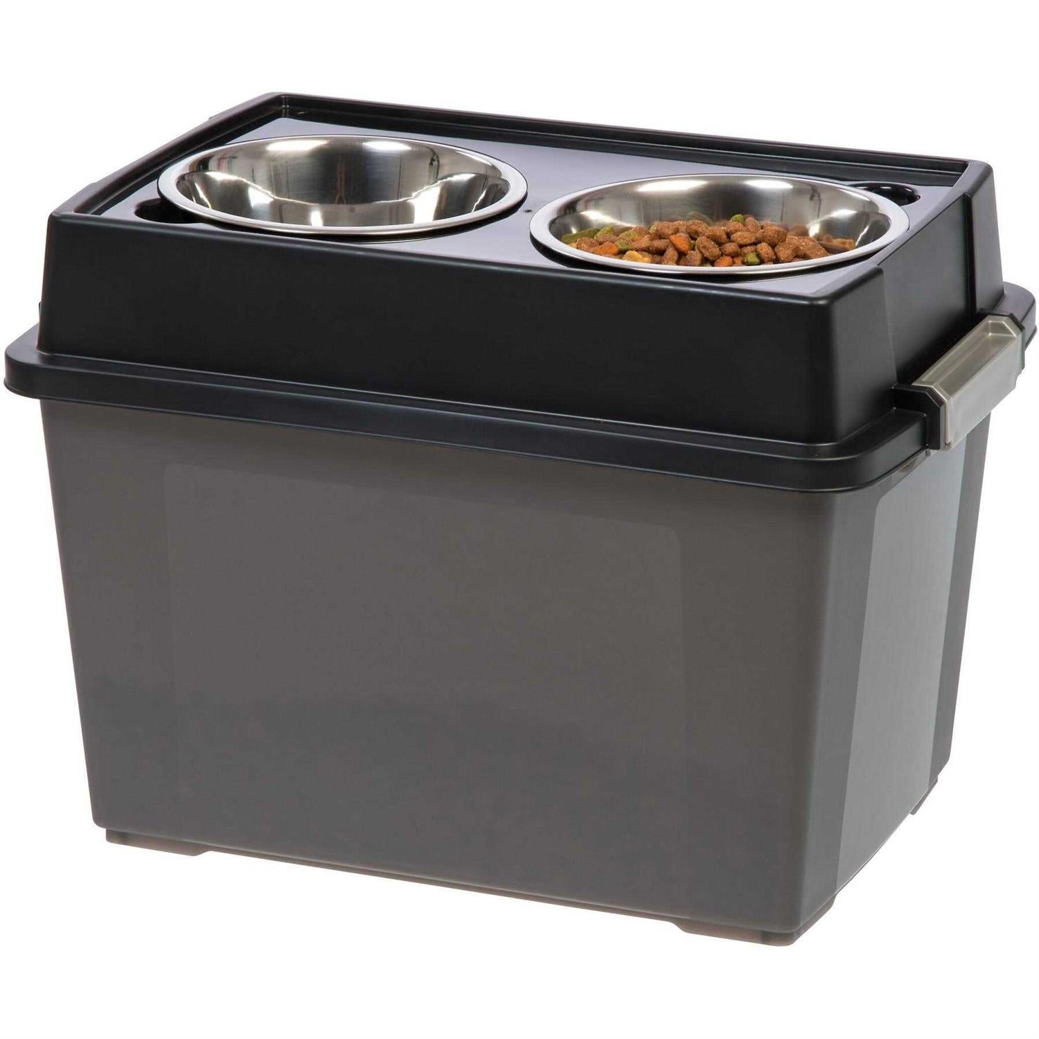 Iris Elevated Feeder with Airtight Storage - Pet Supplies online store