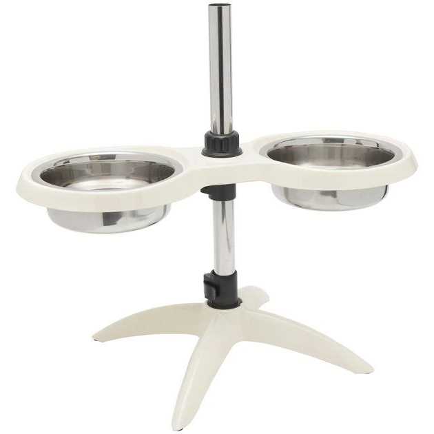 Adjustable Stainless Steel Double Elevated Dog Bowls P69540