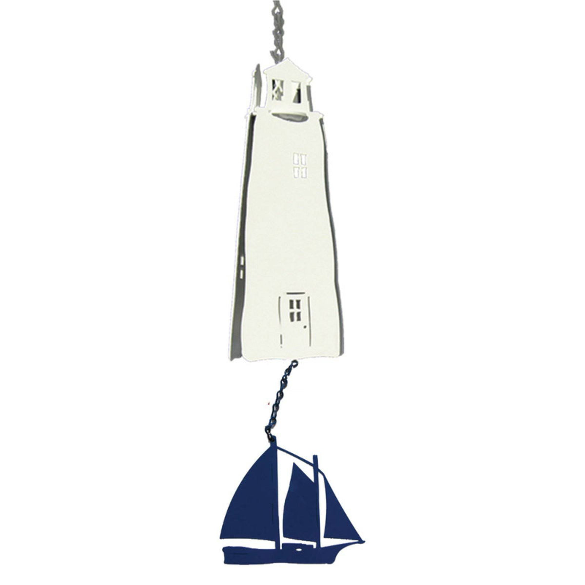 North Country Wind Bells Sailors Lighthouse with Blue Windjam