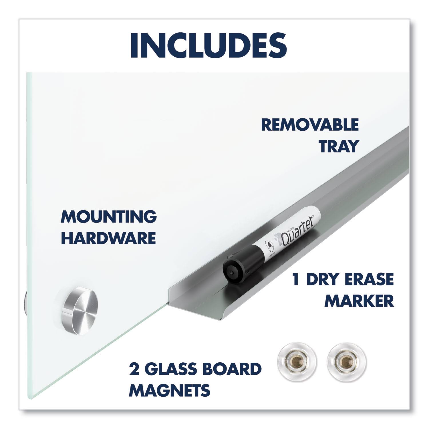 Magnetic Glass Dry-Erase Board T8811