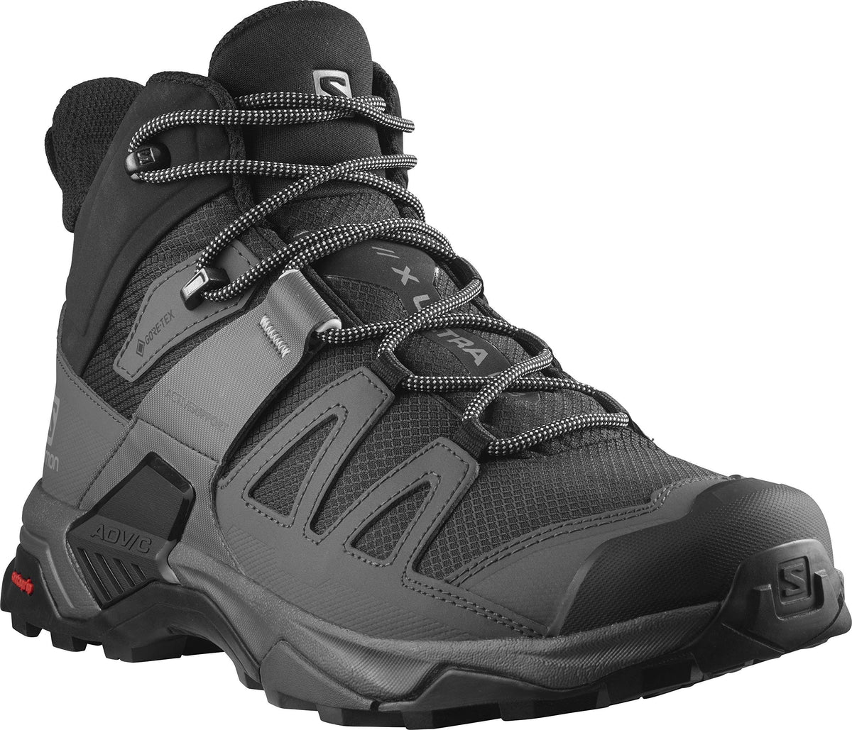 Salomon x Ultra 4 Mid Wide GTX Men&s, Black / Magnet / Pearl Blue / 10