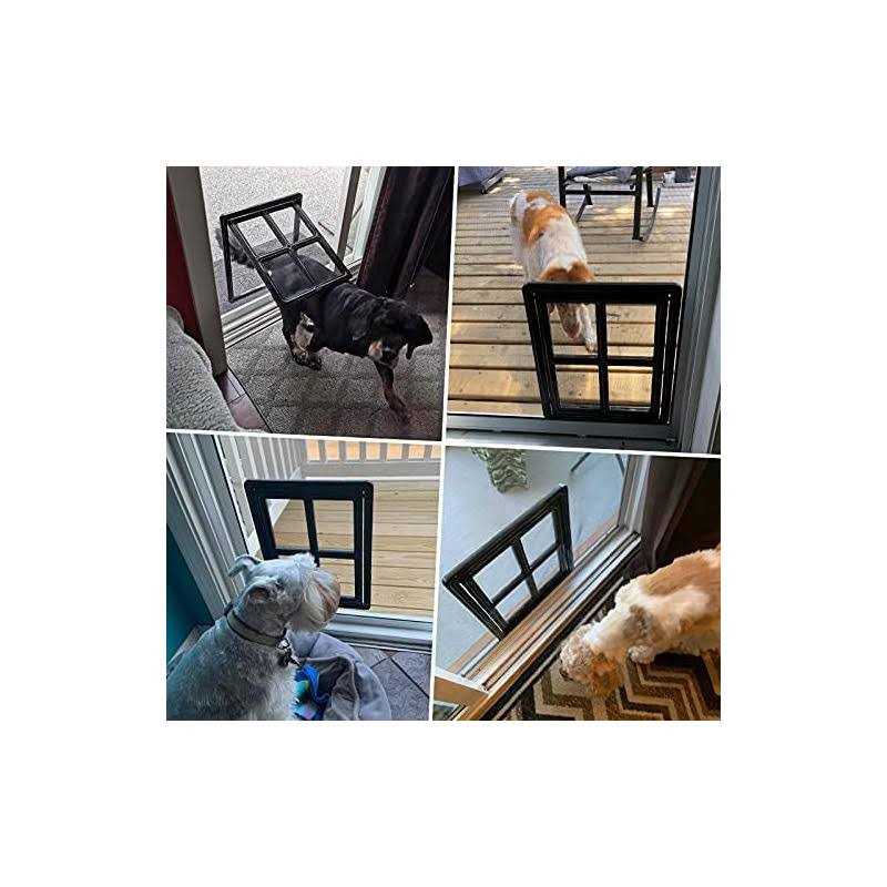 Pet Door for Screen Door Sliding, Lockable, 12 x 16 inches P367766