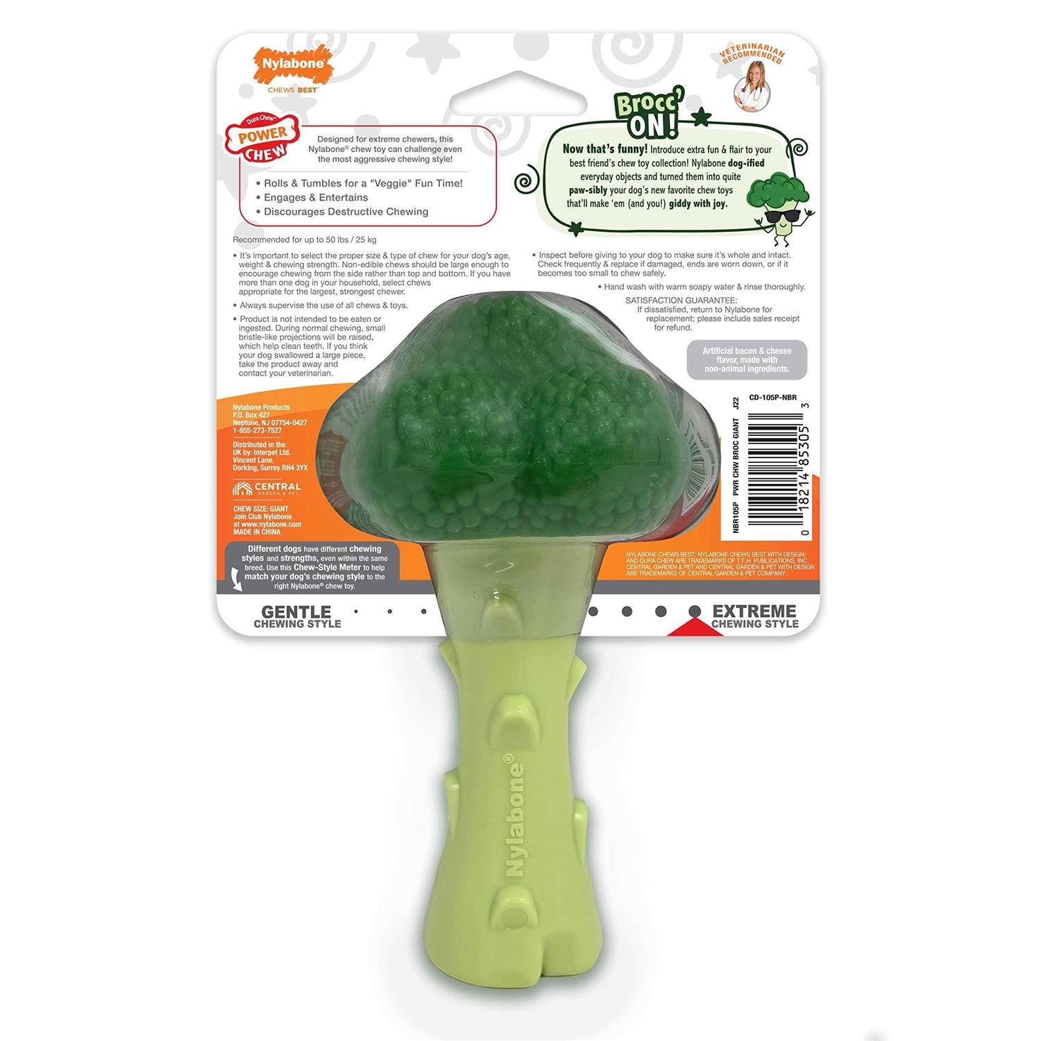 Broccoli Dog Toy Bacon Cheese Y2608