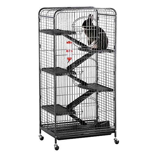 52" 6-Level Indoor Small Animal Cage Hutch with 3 Front Doors C94750