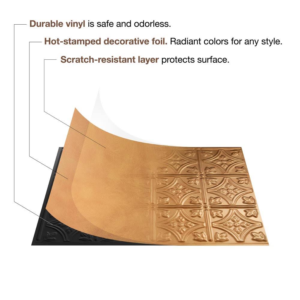 Rib Cracked Copper Backsplash Panel 18in x 24in 5 Pack V136750
