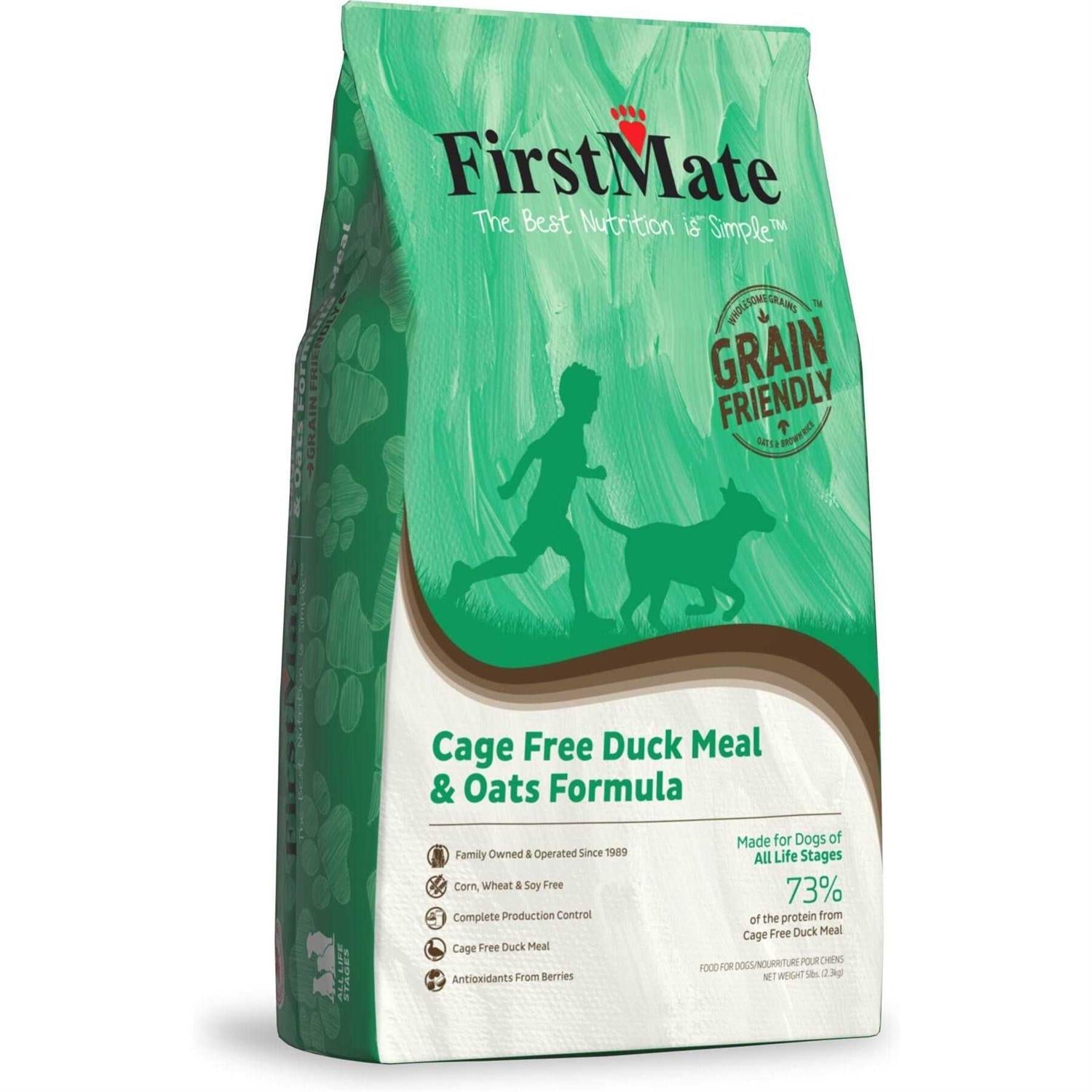 FirstMate Grain Friendly Cage Free Duck &amp; Oats Dry Dog Food - Pet Supplies online store