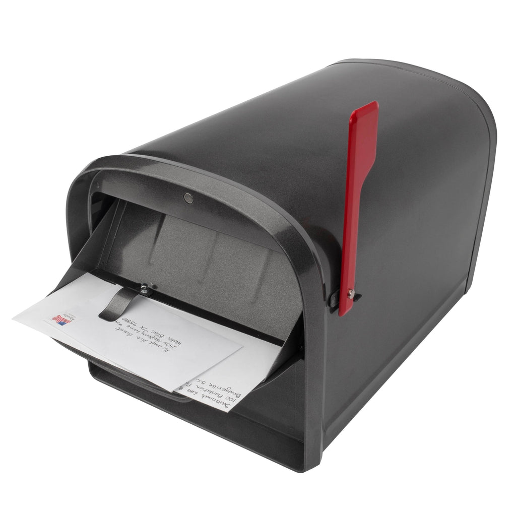 Post Mount Locking Mailbox (Black) F4084