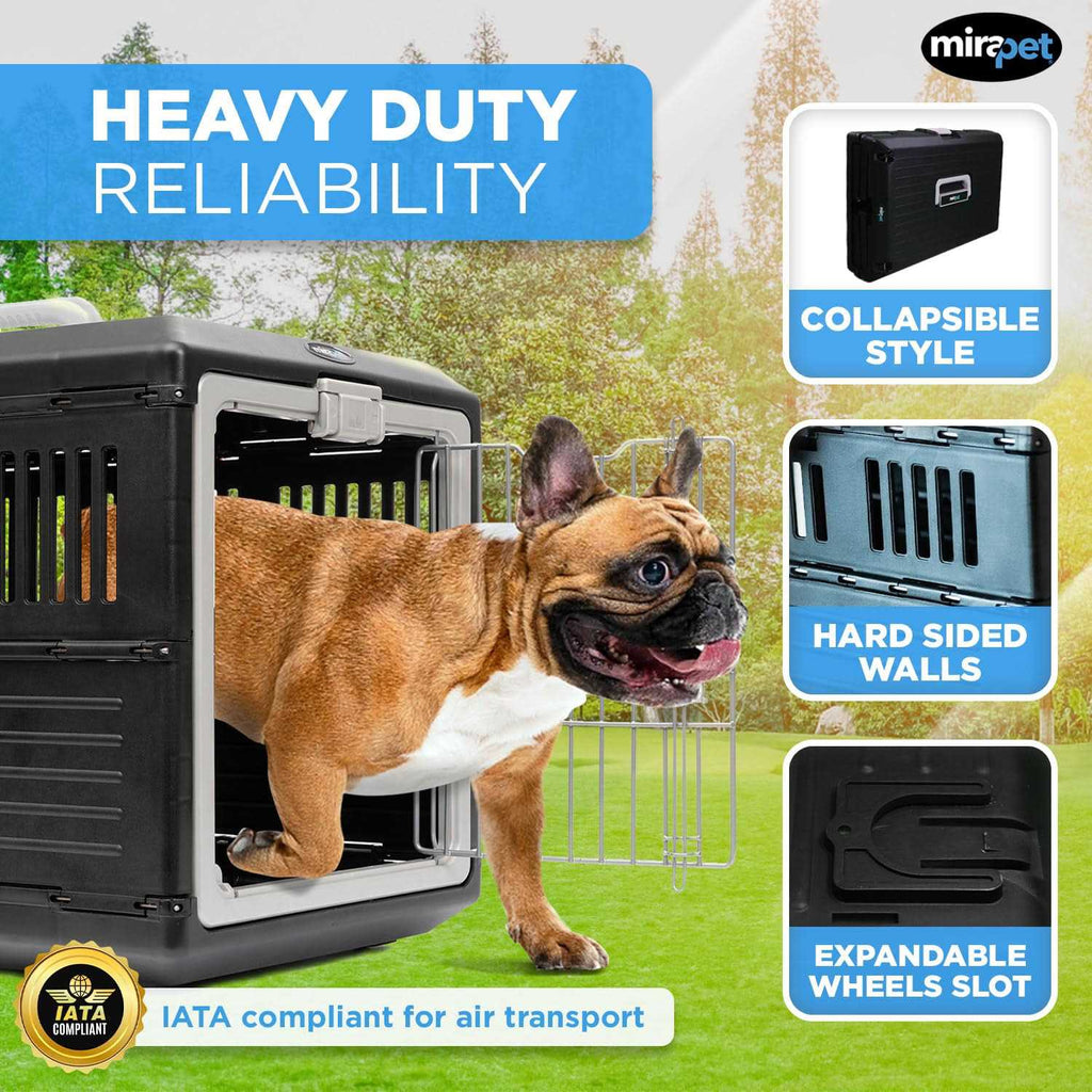 Pet carrier Airline TSA Approved Travel Crate for Cats and Dogs O720748