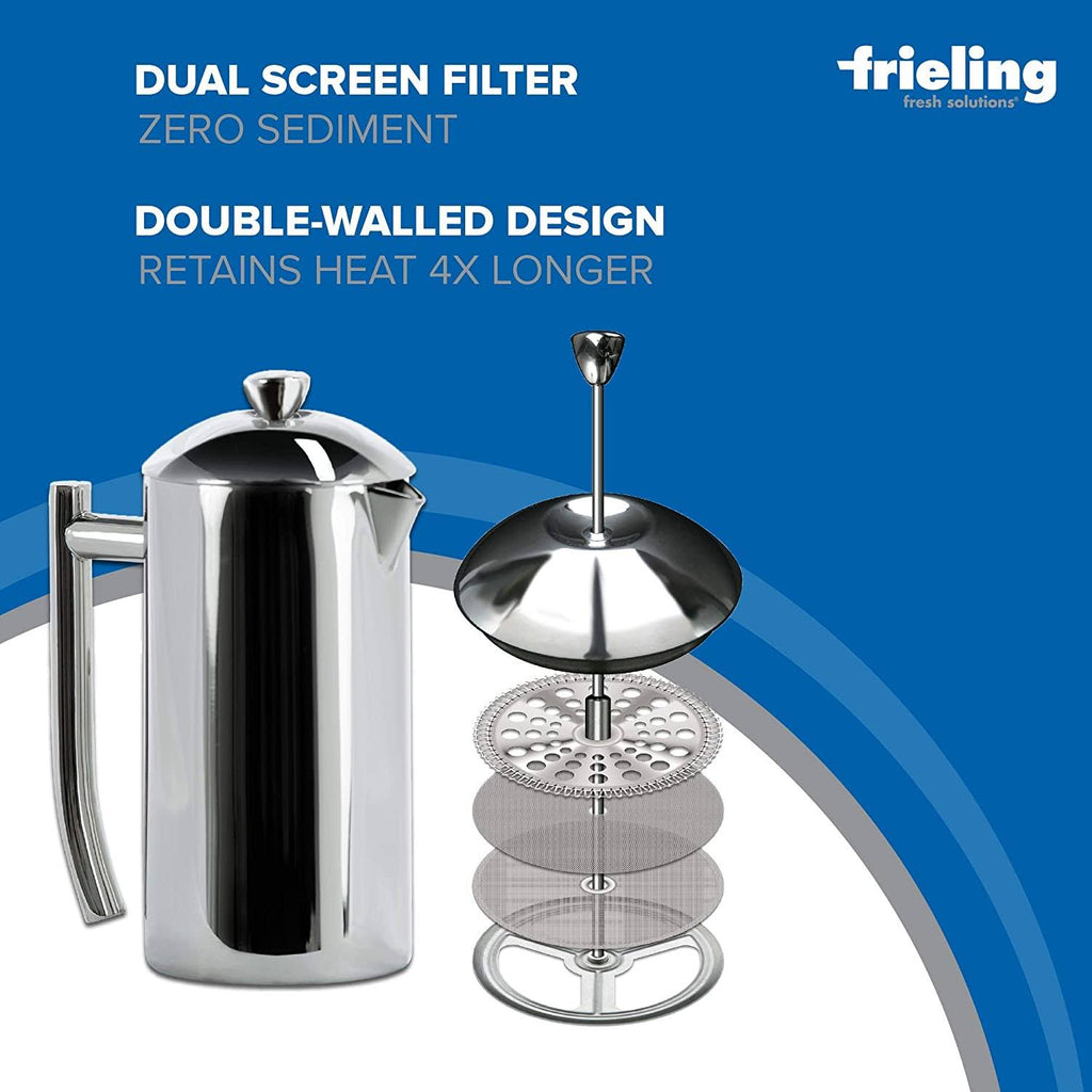 Double Wall Stainless Steel French Press Coffee Maker T1313