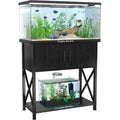 Gdlf 29 Gallon Aquarium Stand Metal Fish Tank Stand with Cabinet,30.7 inchL*12.6 inchW, Black - Pet Supplies online store