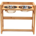 Pawfect Pets Adjustable Height Elevated Dog Bowls for Large Dogs 12”, 14”, or 16” Tall Raised Dog Bowl Stand with Four Stainless Steel Bowls - Pet Supplies online store