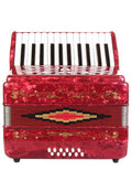 Rossetti Beginner Piano Accordion 12 Bass 25 Keys Red
