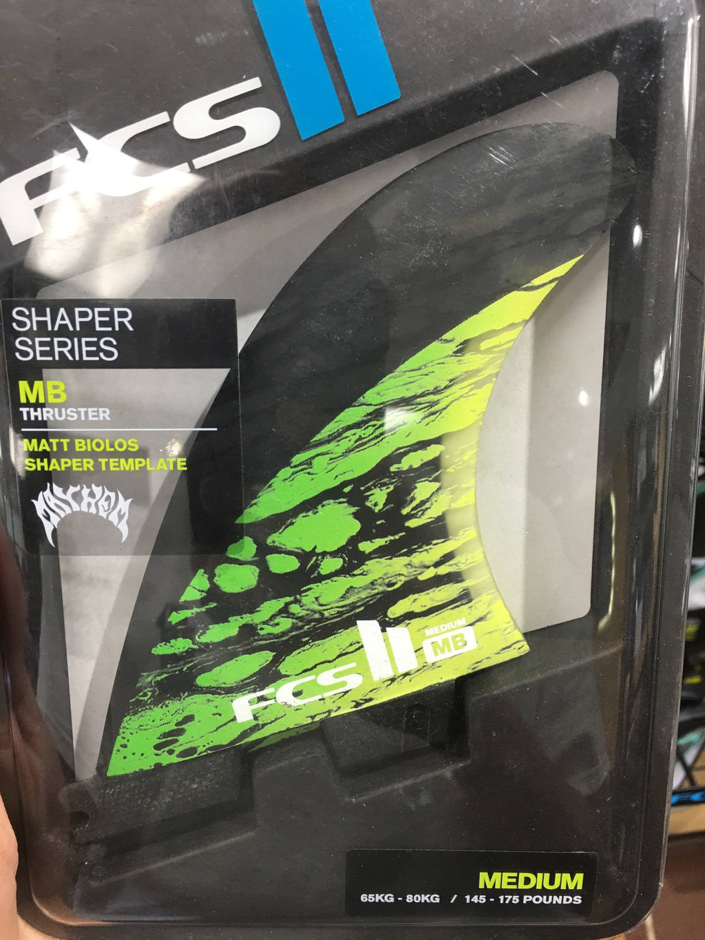 Carbon Tri Fins Medium / Green P7298