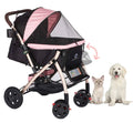 HPZ Pet Rover XL Extra-Long Premium Heavy Duty Dog/Cat/Pet Stroller Travel Carriage with Convertible Compartment/Zipperless Entr