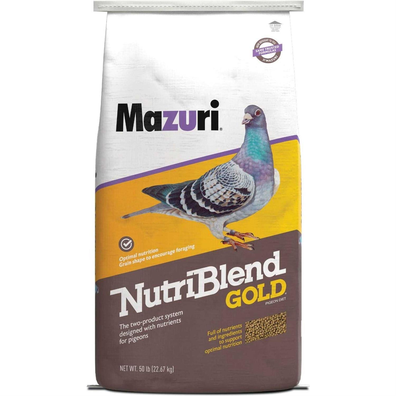 Mazuri Nutriblend Gold Pigeon Feed 50 lb bag - Pet Supplies online store