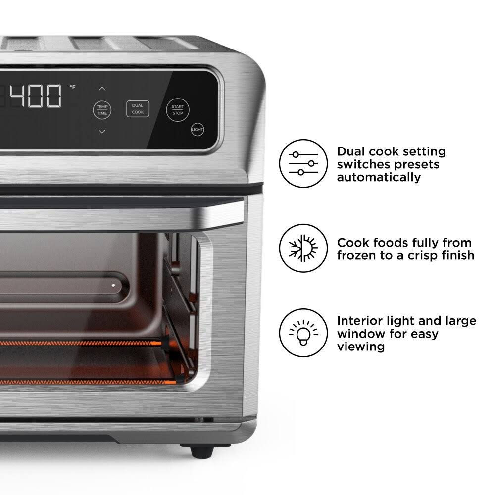 Dual-function Air Fryer + Toaster Oven, Stainless Steel, 20 Liter G918103