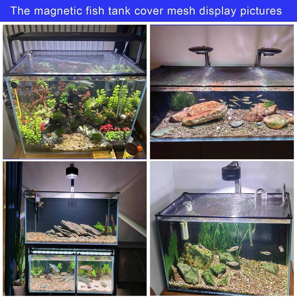 Magnetic Aquarium Cover Lid Anti-Jumping Mesh for Fish Tank D4161