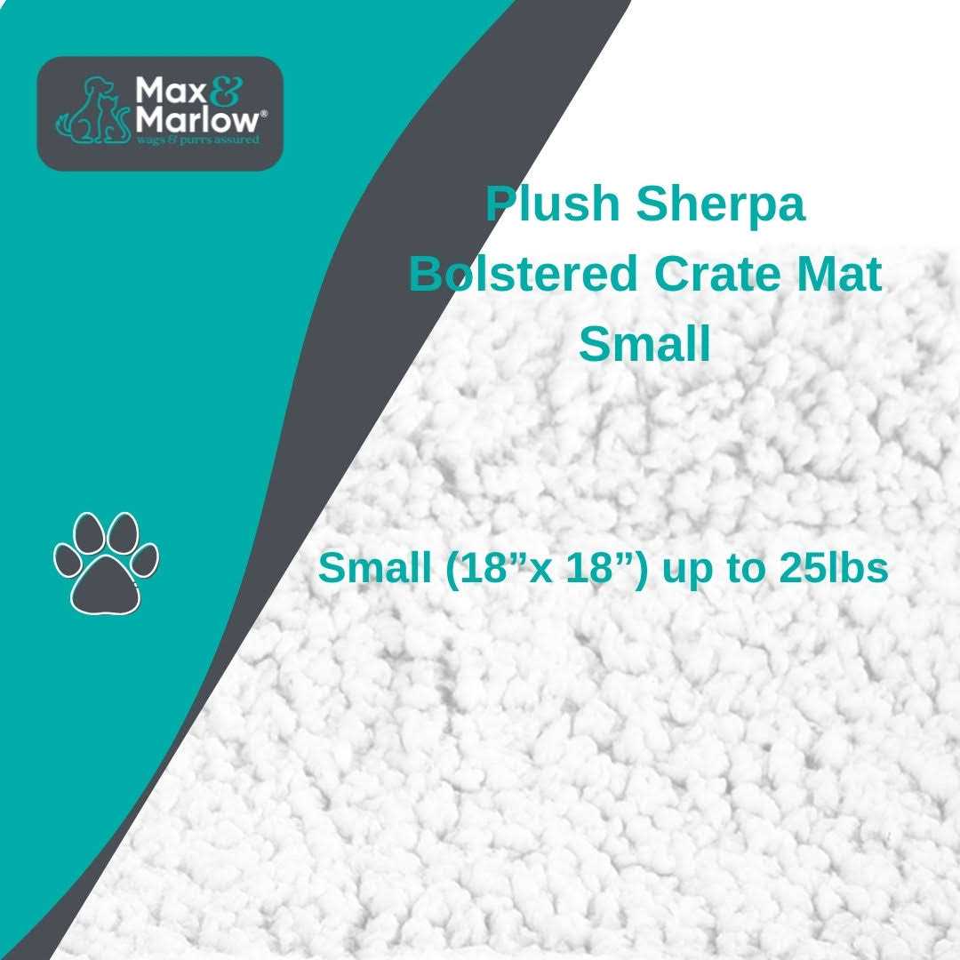 Plush Sherpa Bolstered Crate Mat Dog & Cat Bed D904824