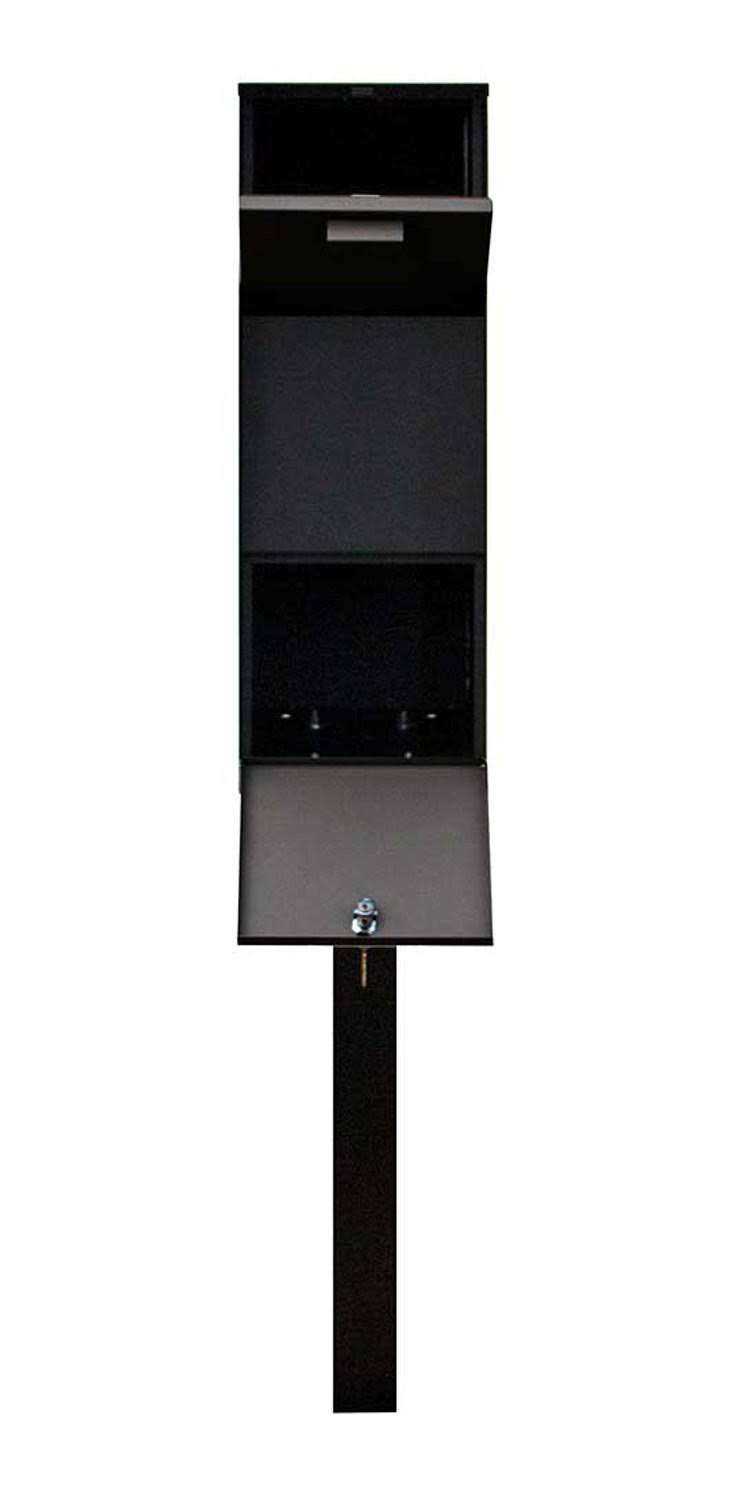 Vacation Mailbox with Post, Black I140