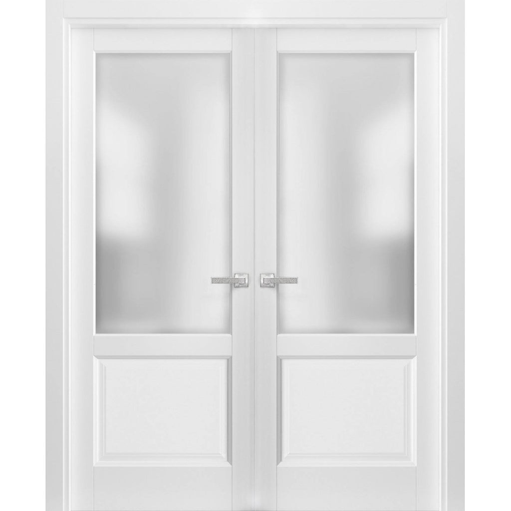 SARTODOORS Modern MDF Interior Door 36 x 84 with Hardware, White