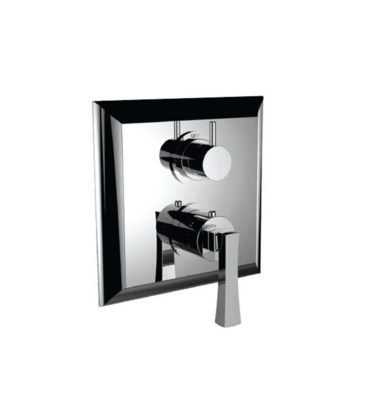 Santec Edo 1/2x22 Thermostatic Trim with Ed Handle and 3-Way Diverter (Non-Shared) - (Uses TH-8300 Valve) in Matte Rose Gold, SK