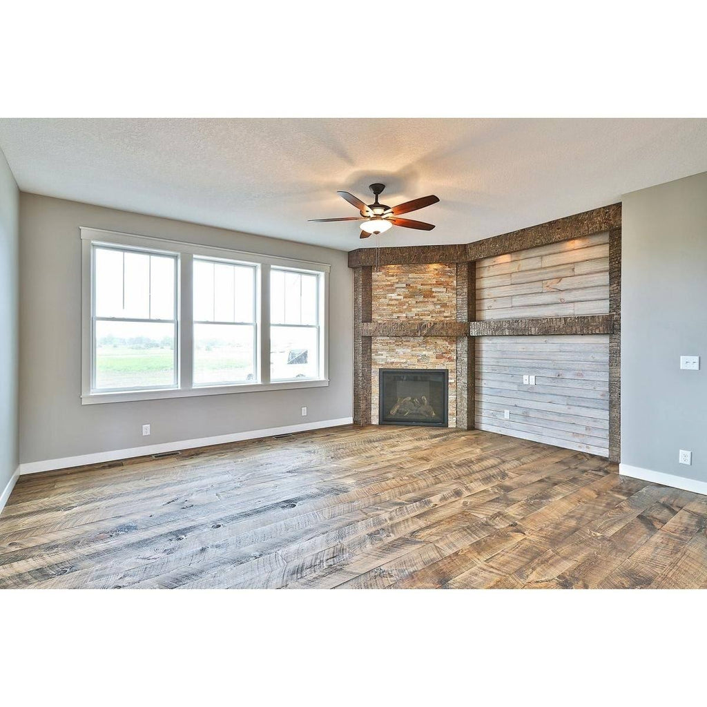 Reversible Ship Lap Barnwood Wall Coverings in White Wash Finish F73651