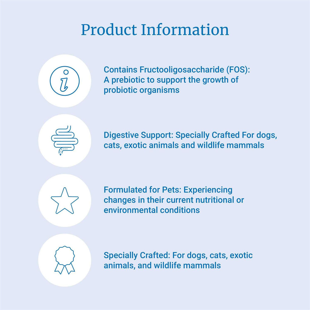 Probiotic and Prebiotic Powder for Dogs, Cats, and Wildlife F935