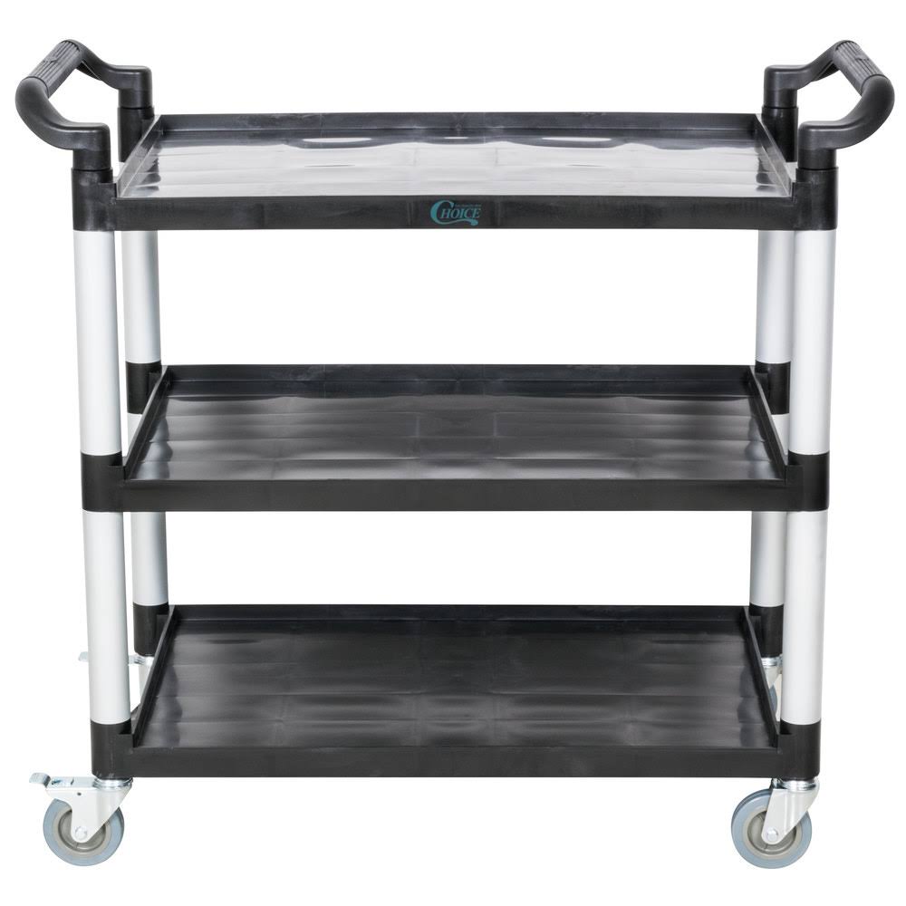 Black Utility Cart with Three Shelves U733245