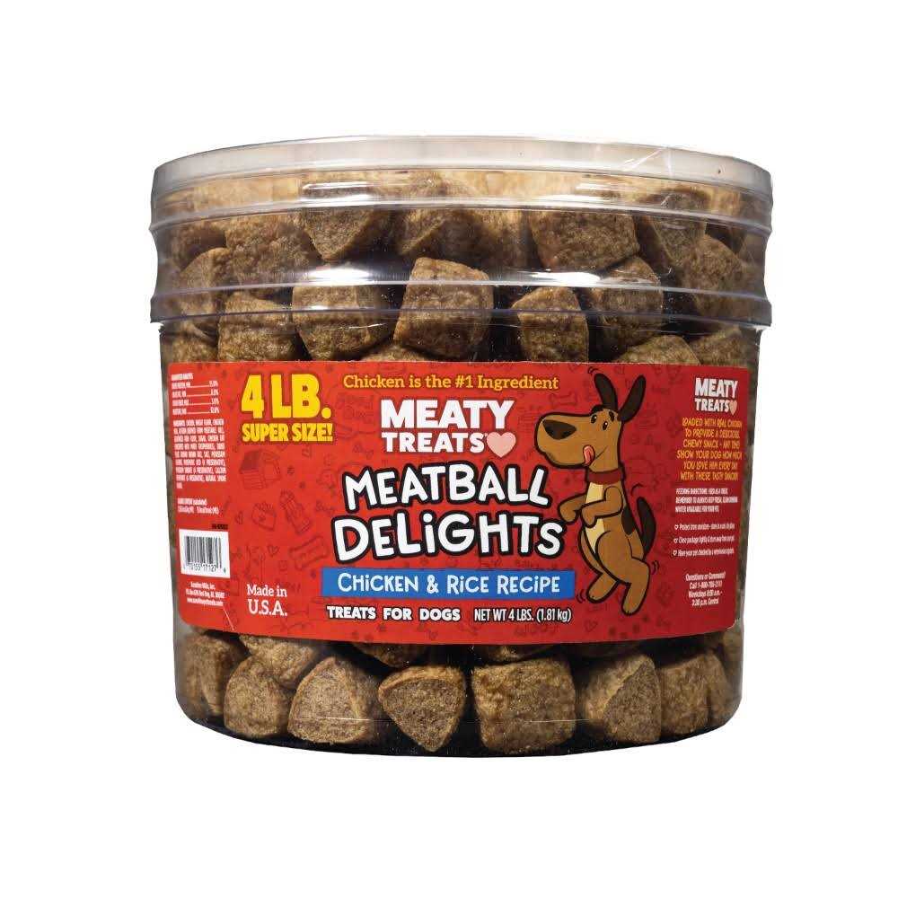Meaty Treats Meatball Delights Chicken &amp; Rice Recipe - Pet Supplies online store