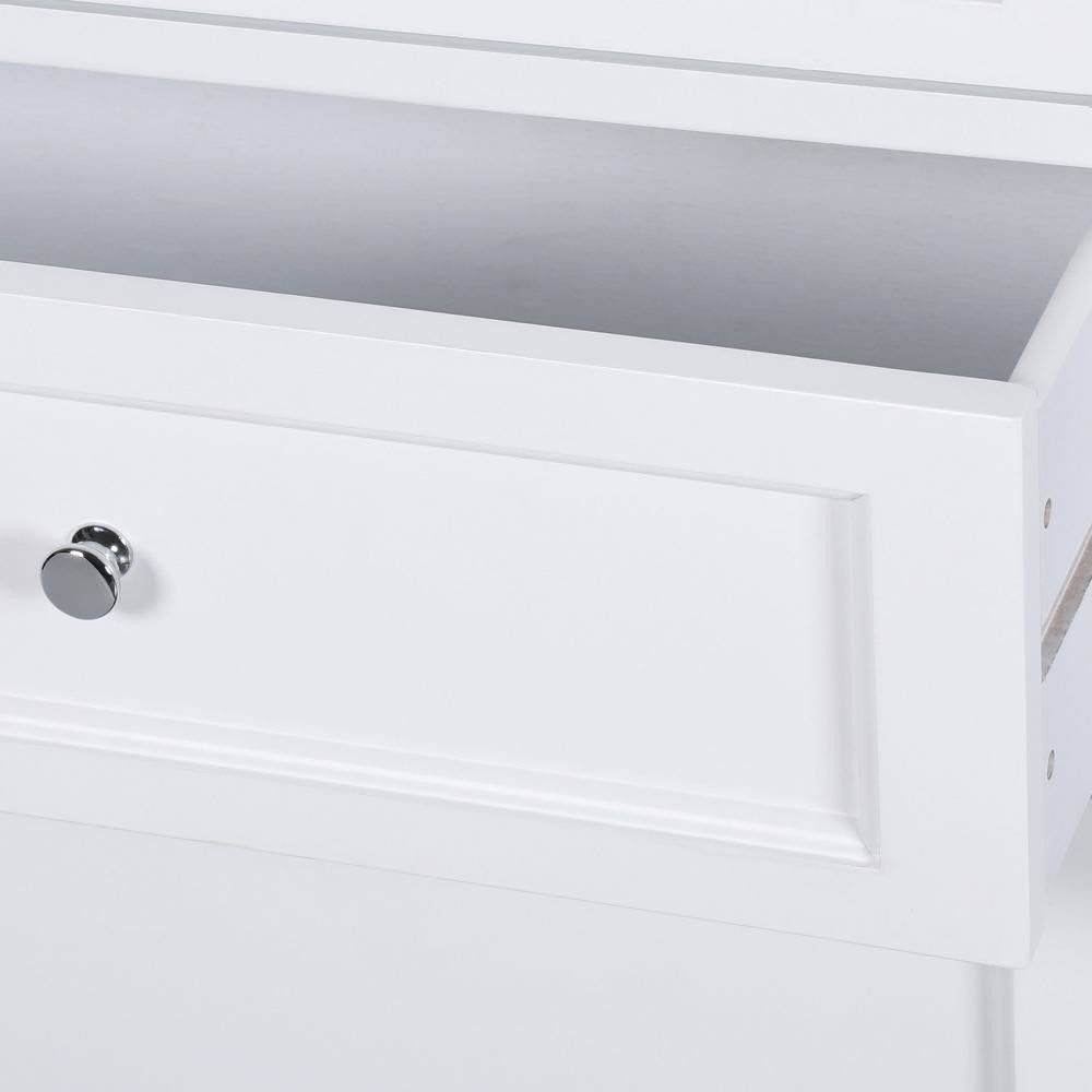 Bathroom Linen Cabinet with Drawer and Shelves White J4356